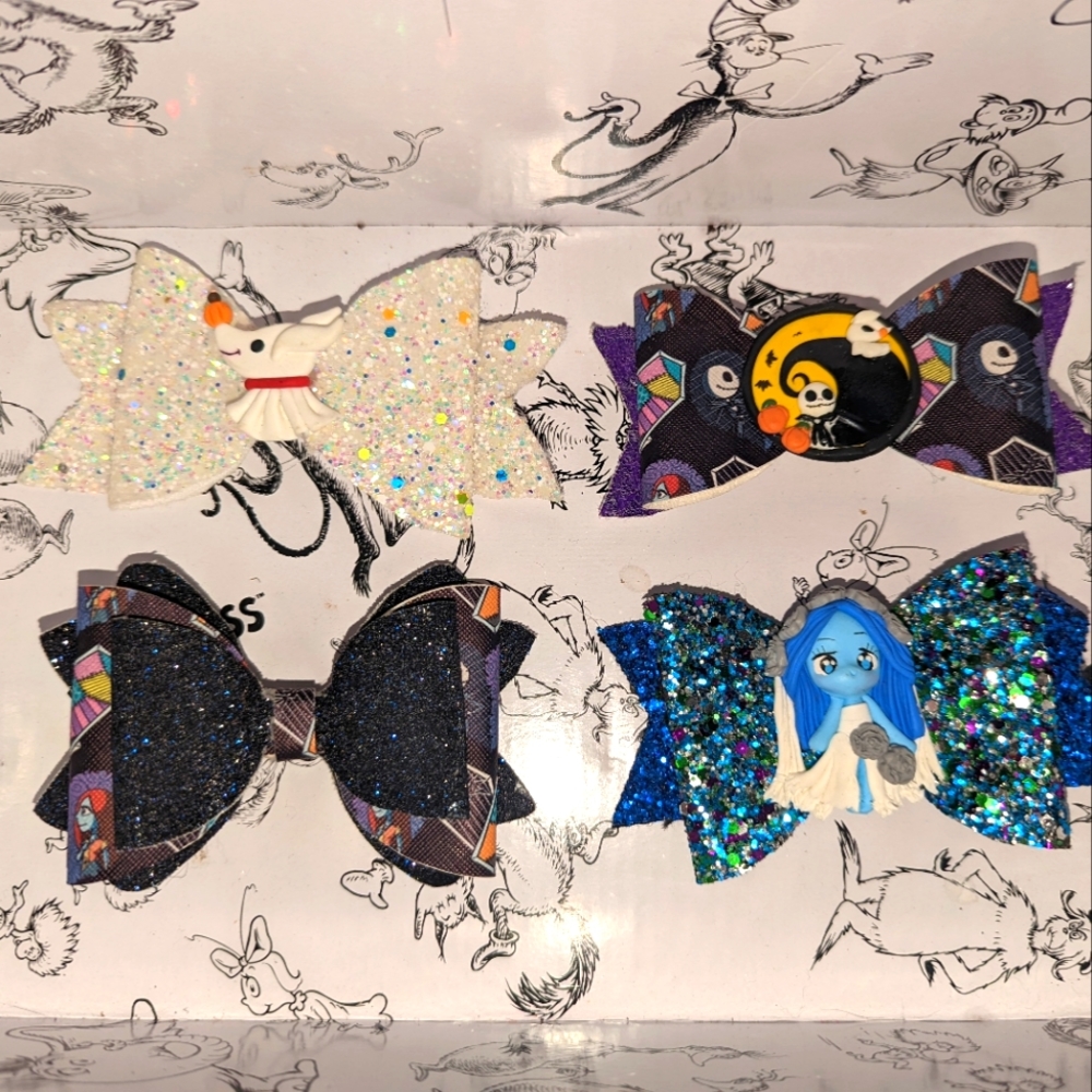 Tim Burton hair bows